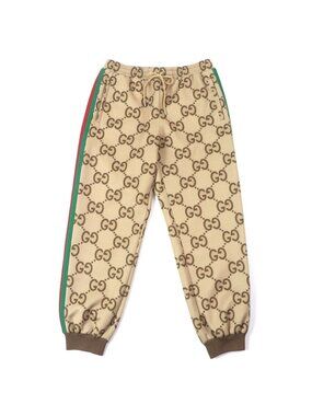 Gucci Jumbo GG Jogging Pant Web Stripe Pants Brown